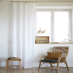 Rideau à Pinces Ajustable Lin 140x270 Cm -Lematelas Soldes Boutique rideau ajustable lin ambiance 1