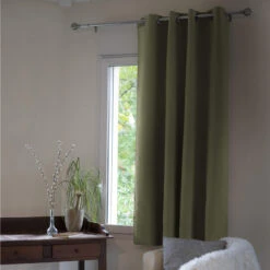 Lot De 2 Rideaux Occultants à œillets Kaki
