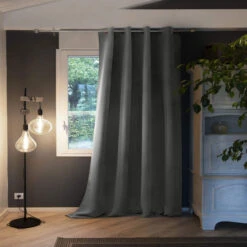 Rideau Occultant Thermique à œillets 140x280 -Lematelas Soldes Boutique rideau polaire anthra 2 2 2