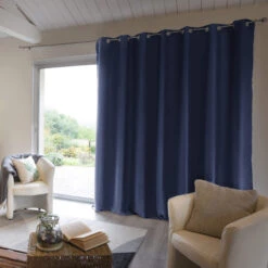 Rideau Occultant Thermique à œillets 280x260 -Lematelas Soldes Boutique rideau polaire bleu 16