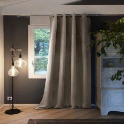 Rideau Occultant Thermique à œillets 140x280 -Lematelas Soldes Boutique rideau polaire lin 2 5 1 3