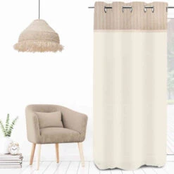 Rideau à œillets Romane Brodé 135x250 Cm