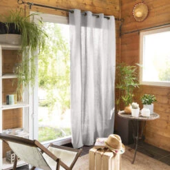 Rideau Tamisant à œillets 140x260 -Lematelas Soldes Boutique rideau tamisant gris