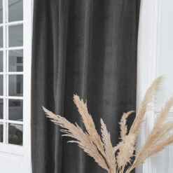 Rideau à œillets En Velours Côtelé 135x250 -Lematelas Soldes Boutique rideau velours cotele anthra ambiance