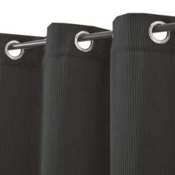 Rideau à œillets En Velours Côtelé 135x250 -Lematelas Soldes Boutique rideau velours cotele anthra zoom 1