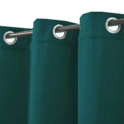 Rideau à œillets En Velours Côtelé 135x250 -Lematelas Soldes Boutique rideau velours cotele bleu zoom 1