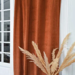 Rideau à œillets En Velours Côtelé 135x250 -Lematelas Soldes Boutique rideau velours cotele terra ambiance
