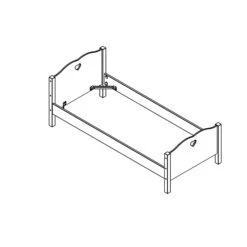 Lit Enfant En Bois Blanc 90x200 LT2001 -Lematelas Soldes Boutique sans titre 4 26
