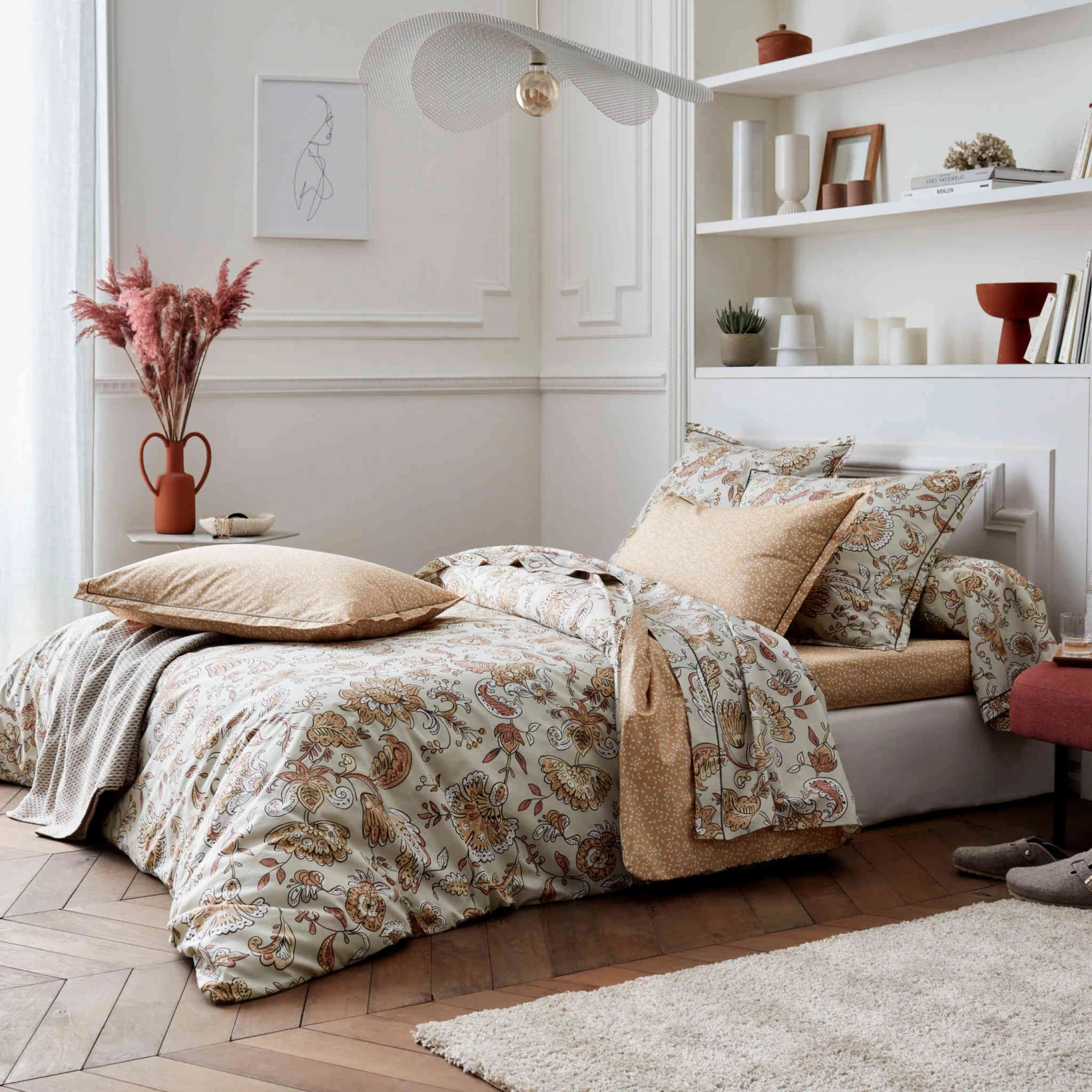 Parure De Lit Percale Santal Beige - Tradilinge 1 Parure De Lit Percale Santal Beige - Tradilinge