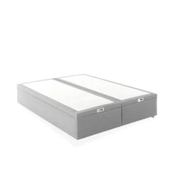 Sommier Coffre Tempur Premium -Lematelas Soldes Boutique sommier coffre tempur gris 3 4 fond blanc 1