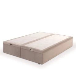 Sommier Coffre Tempur Premium -Lematelas Soldes Boutique sommier coffre tempur velours gris perle 3 4 fond blanc2