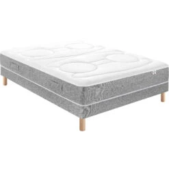 Sommier Déco Gris Universel 15cm Pieds Inclus 5 Sommier Déco Gris Universel 15cm Pieds Inclus -Lematelas Soldes Boutique sommier d co gris universel 15cm pieds inclus presente avec matelas