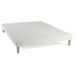 Ensemble Matelas à Ressorts Ensachés Embellie + Sommier + Pieds + Couette + Oreillers -Lematelas Soldes Boutique sommier tapissier someo niagara 140x190