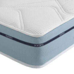 Ensemble Matelas Mémoire De Forme, Sommier, Pieds, Couette Et Oreiller Songe 500 - SOMEO -Lematelas Soldes Boutique songe 500 zoom ganse zip fond blanc 47