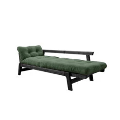 Banquette Ajustable STEP En Pin Massif Noir Matelas Inclus 2x70x100 -Lematelas Soldes Boutique step vert fond blanc 2