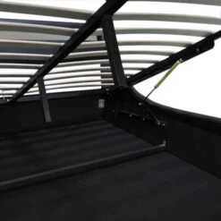 Lit Coffre Avec éclairages LED Intégrés Noir + Sommier - LT14023 -Lematelas Soldes Boutique surf noir 3