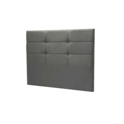 Tête De Lit Déco Cozy En Velours Gris Béton - Merinos