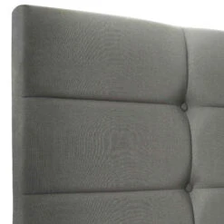 Tête De Lit Déco Cozy En Velours Gris Béton - Merinos -Lematelas Soldes Boutique t te de lit cozy b ton zoom