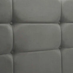 Tête De Lit Déco Cozy En Velours Gris Béton - Merinos -Lematelas Soldes Boutique t te de lit cozy b ton zoom2