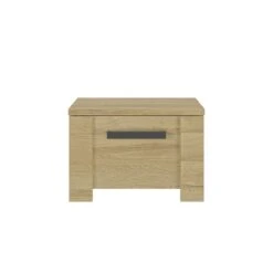Lit Led Sensitive Avec 2 Chevets En Bois Clair - LT5082 -Lematelas Soldes Boutique table de chevet sofia face fond blanc 1