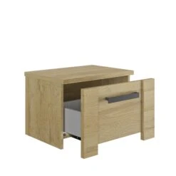 Lit Led Sensitive Avec 2 Chevets En Bois Clair - LT5082 -Lematelas Soldes Boutique table de chevet sofia ouverte profil fond blanc 1