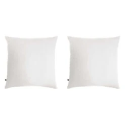 Lot De 2 Taies D'oreillers Double Gaze De Coton Blanc