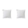 Lot De 2 Taies D'oreillers Blanc 100% Coton Biologique