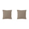 Lot De 2 Taies D'oreillers Biscuit 100% Coton