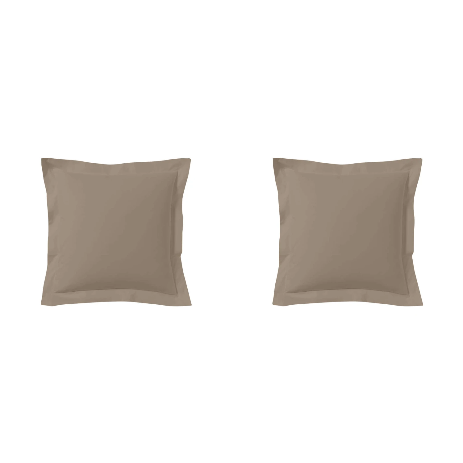 Lot De 2 Taies D'oreillers Biscuit 100% Coton 1 Lot De 2 Taies D'oreillers Biscuit 100% Coton