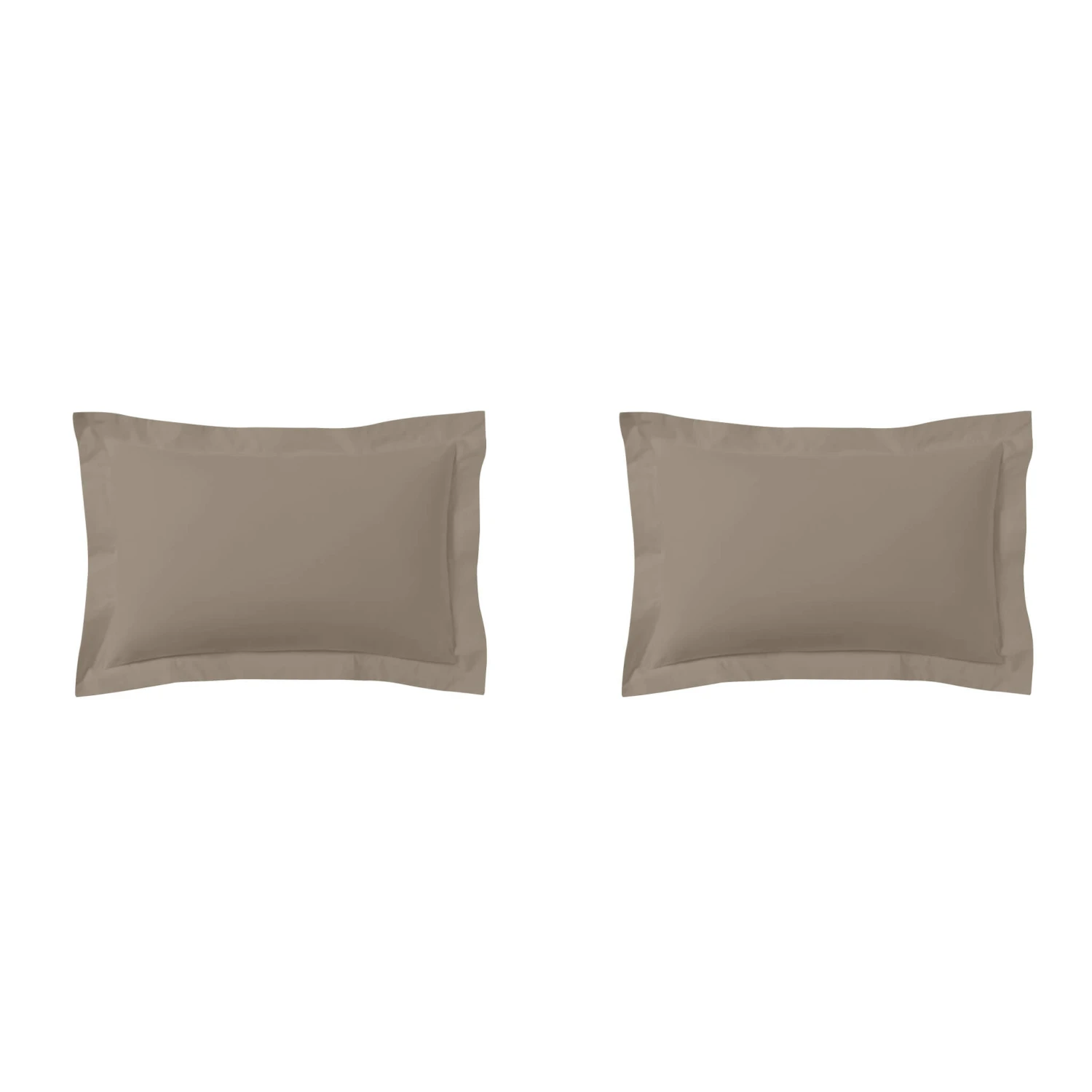 Lot De 2 Taies D'oreillers Biscuit 100% Coton 3 Lot De 2 Taies D'oreillers Biscuit 100% Coton – Image 3