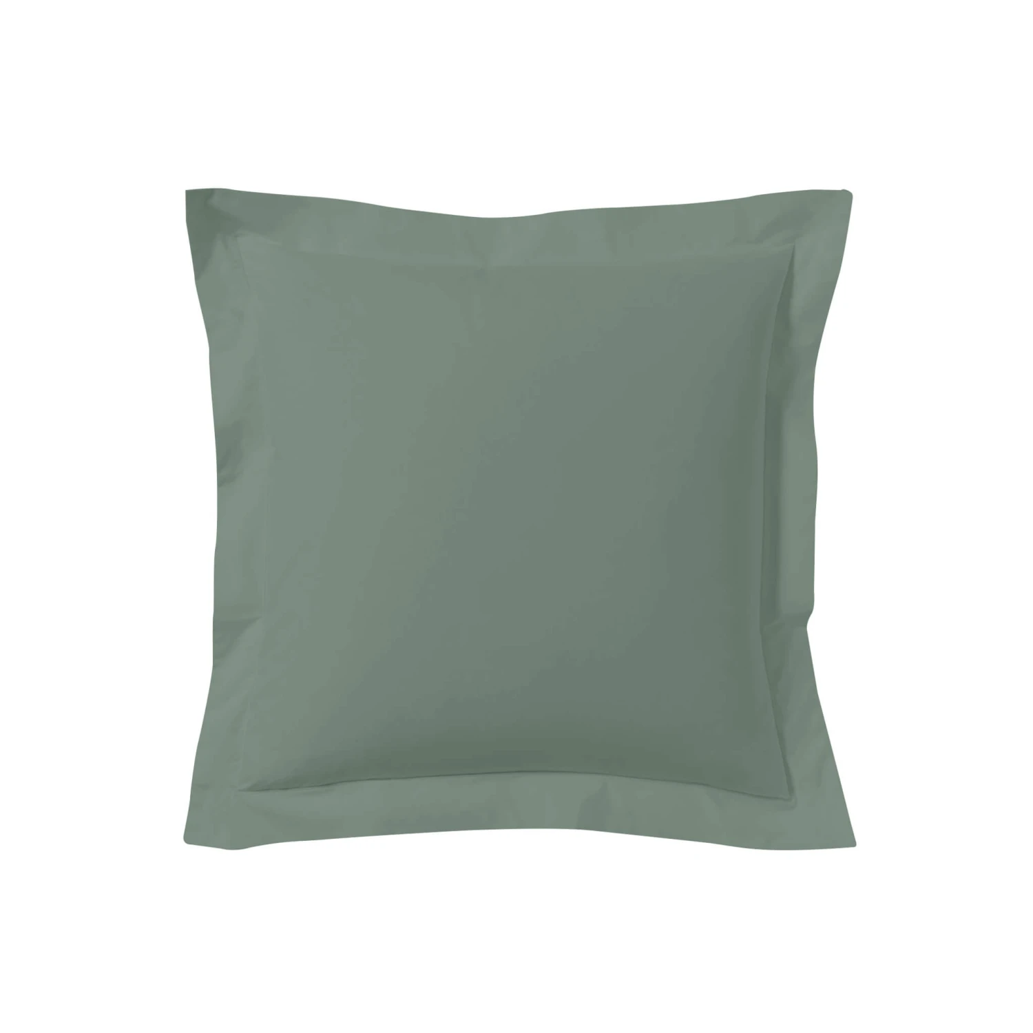 Lot De 2 Taies D'oreillers Vert De Gris 100% Coton 2 Lot De 2 Taies D'oreillers Vert De Gris 100% Coton – Image 2