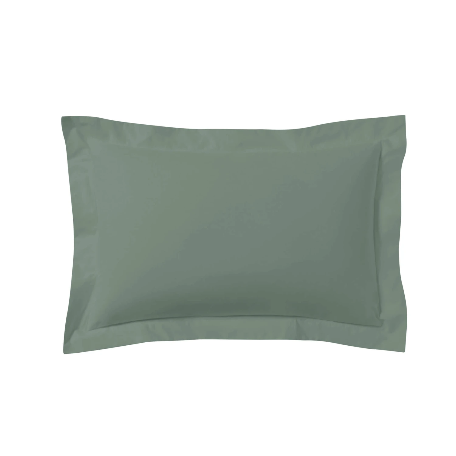 Lot De 2 Taies D'oreillers Vert De Gris 100% Coton 4 Lot De 2 Taies D'oreillers Vert De Gris 100% Coton – Image 4