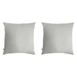 Lot De 2 Taies D'oreillers Double Gaze De Coton Gris