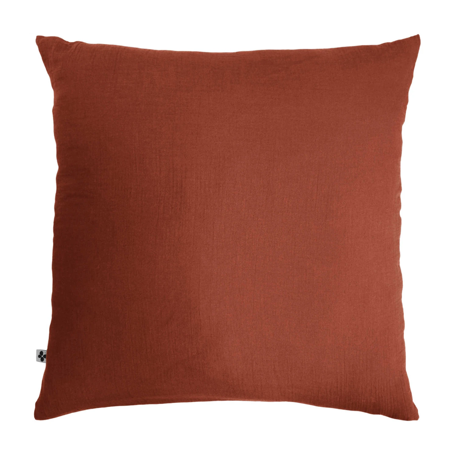 Taie D'oreiller Double Gaze De Coton Orange Terracotta 1 Taie D'oreiller Double Gaze De Coton Orange Terracotta