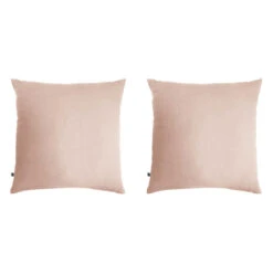 Lot De 2 Taies D'oreillers Double Gaze De Coton Rose