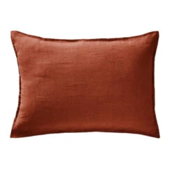 Taie D'oreiller Lin Lavé -Lematelas Soldes Boutique taie oreiller soline rectangle paprika fond blanc 1