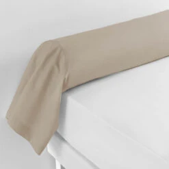 Taie De Traversin Biolina En Coton Biologique 85x185 -Lematelas Soldes Boutique taie traversin biolina taupe ambiance