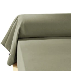 Taie De Traversin Flanelle Kaki 85x185