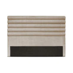 Tête De Lit Déco Tissu Aspect Bombé Beige