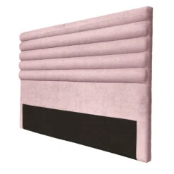 Tête De Lit Déco Tissu Aspect Bombé Vieux Rose -Lematelas Soldes Boutique tete de lit aspect bombe vieux rose 3 4 fond blanc