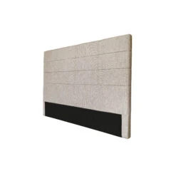 Tête De Lit Déco Aspect Quadrillé Beige -Lematelas Soldes Boutique tete de lit aspect quadrillee beige 3 4 fond blanc