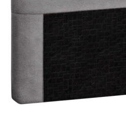 Tête De Lit Déco Aspect Quadrillé Gris -Lematelas Soldes Boutique tete de lit aspect quadrillee gris pied fond blanc