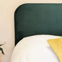 Tête De Lit MARSELLA En Velours - Terre De Nuit -Lematelas Soldes Boutique tete de lit marsella vert