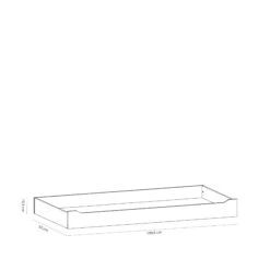 Lit Tiroir Enfant En Bois Blanc Et Gris 90x190/200 - LT221 -Lematelas Soldes Boutique tiroir lit notice fond blanc 1