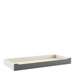 Lit Tiroir Enfant En Bois Blanc Et Gris 90x190/200 - LT221 -Lematelas Soldes Boutique tiroir lit profil fond blanc 1