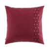 Taie D'oreiller Brodée Plis Religieuses Bordeaux