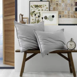 Lot De 2 Taies D'oreiller Flanelle Gris -Lematelas Soldes Boutique to ambiance gris 1