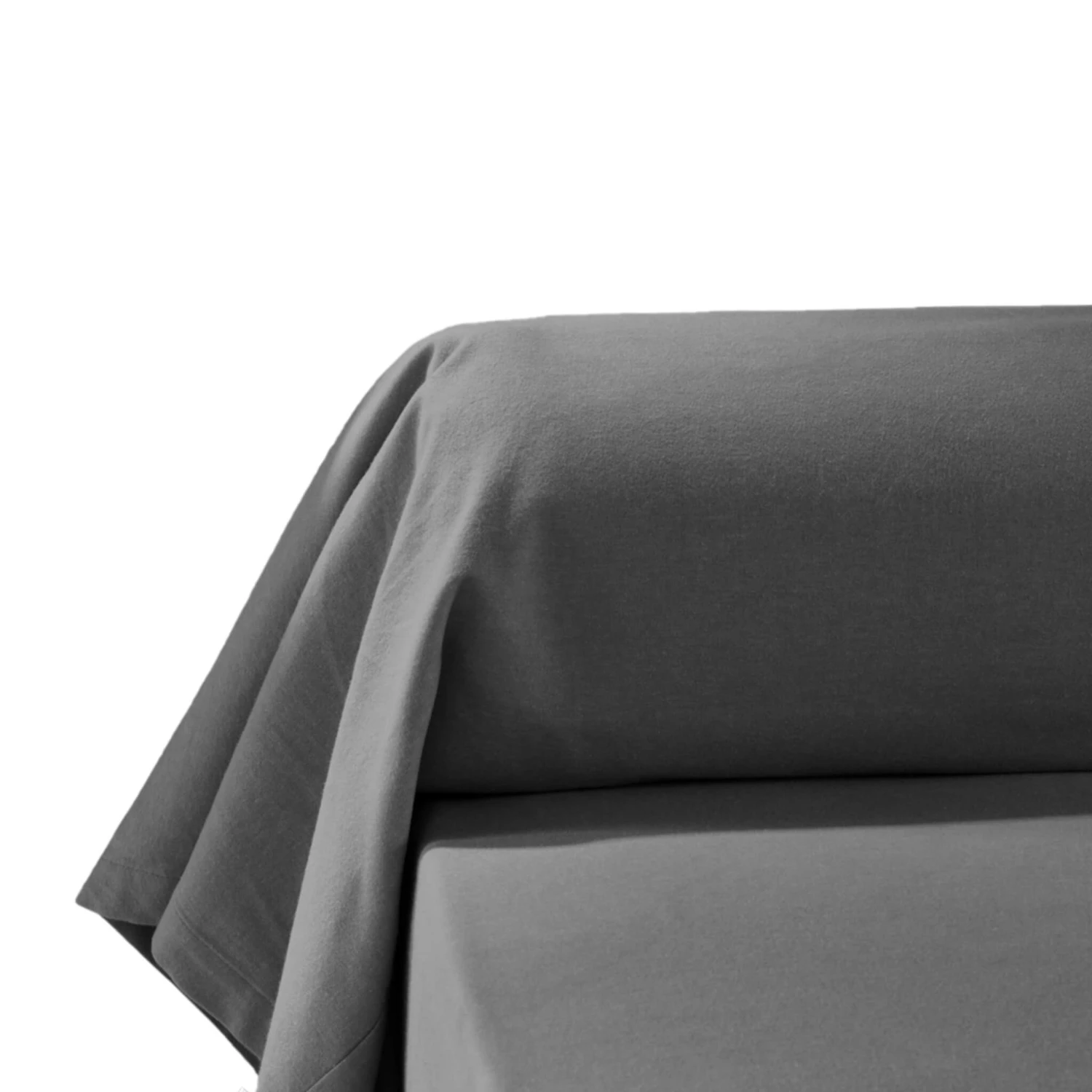Taie De Traversin Flanelle Anthracite 2 Taie De Traversin Flanelle Anthracite – Image 2