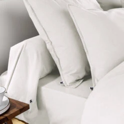 Taie De Traversin Flanelle Blanc -Lematelas Soldes Boutique tt candice blanc ambiance