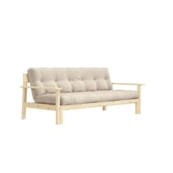 Banquette UNWIND En Pin Massif Naturel Avec Matelas Futon 130x190 12 Banquette UNWIND En Pin Massif Naturel Avec Matelas Futon 130x190 -Lematelas Soldes Boutique unwind 3 4 beige fond blanc
